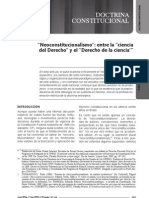 Humberto Ávila - "Neoconstitucionalismo": Entre La "Ciencia Del Derecho" y El "Derecho de La Ciencia"