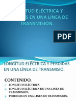 LONGITUD ELECTRICA DE UNA LINEA DE TRANSMISIÓN Y