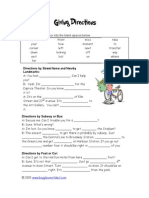 Directions Cloze Activities