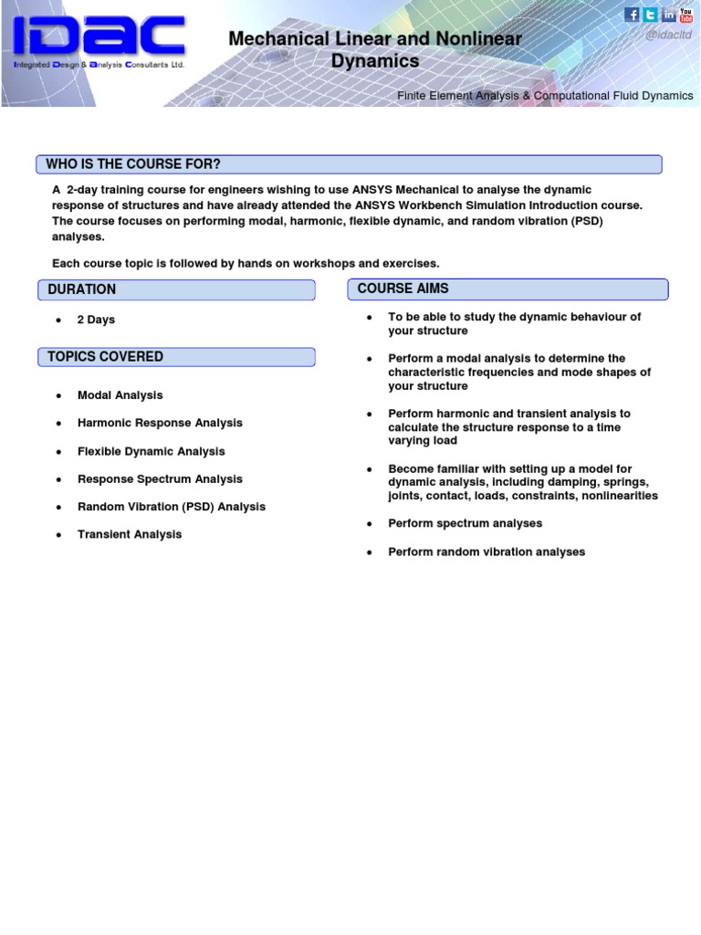 ANSYS Mechanical Dynamics Training Course | PDF