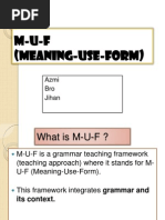 M-U-F framework