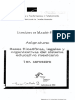 Bases Filosoficas Legales y Organizativas Del Sis. Educ. Mexicano