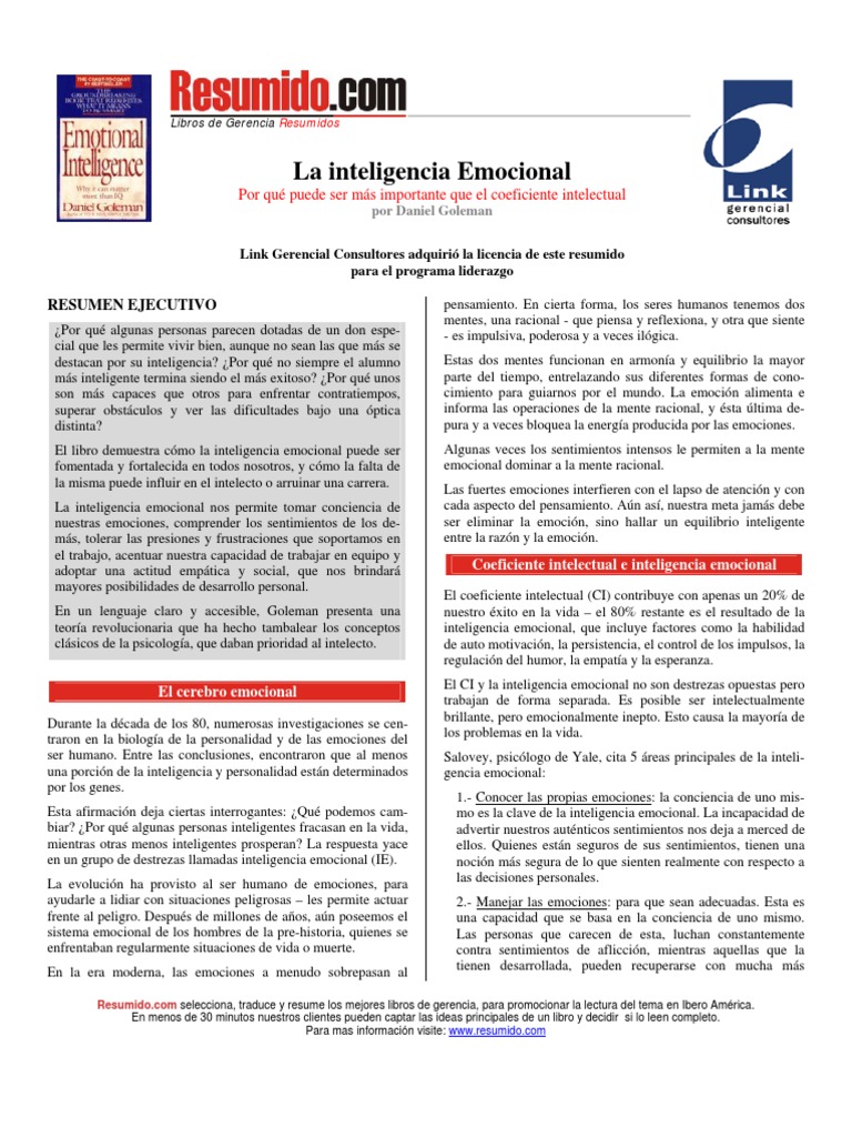 6 Inteligencia Emocional | PDF | Inteligencia emocional | Las emociones