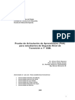 Prueba de articulación de aprendizajes