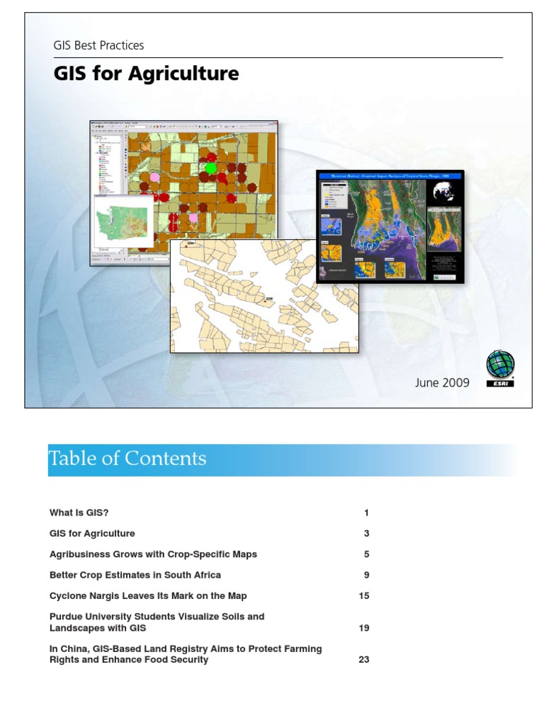 Gis For Agriculture | PDF | Arc Gis | Geographic Information System