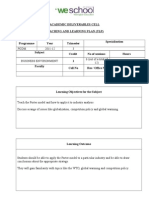 Academic Deliverables Cell Teaching and Learning Plan (TLP)