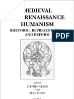 Stephen Gersh & Bert Roest (Eds.). Medieval and Renassaince Humanis. Rethoric, Representation