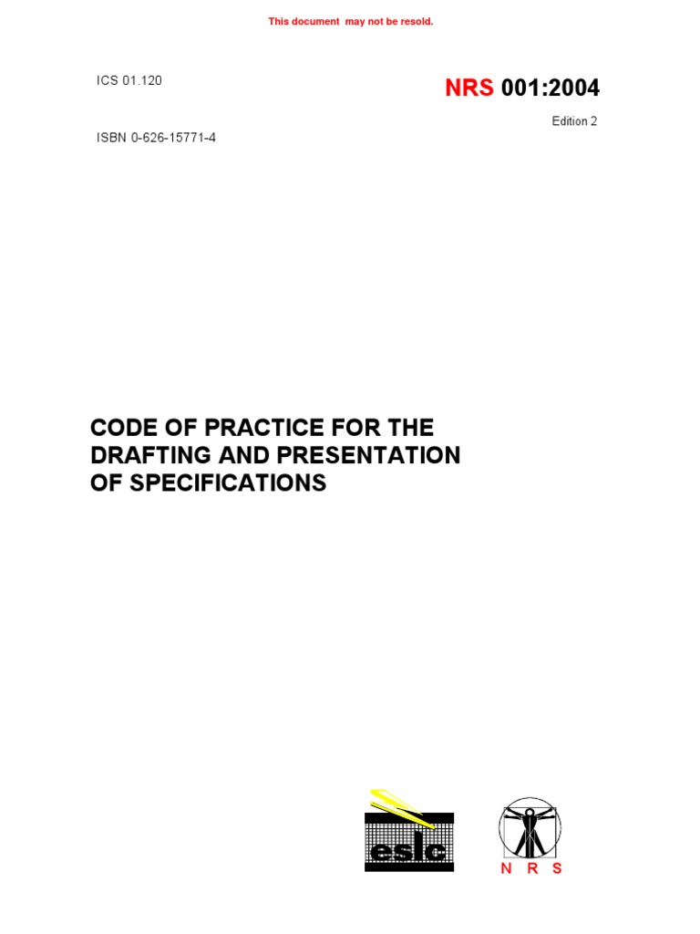 GEN NRS001 Code of Practice For Creating Specifications | PDF ...
