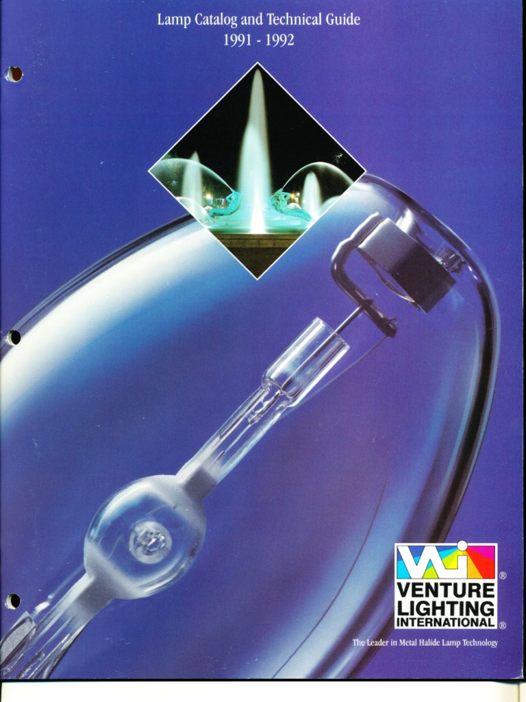 Venture Lighting Lamp Catalog 1991 1992 PDF Lighting