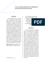 A Produção Da Cultura Infantil No Ambiente Escolar: Um Estudo de Caso