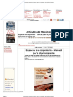 Especial de Carpintería - Manual para El Principiante - Mi Mecánica Popular PDF