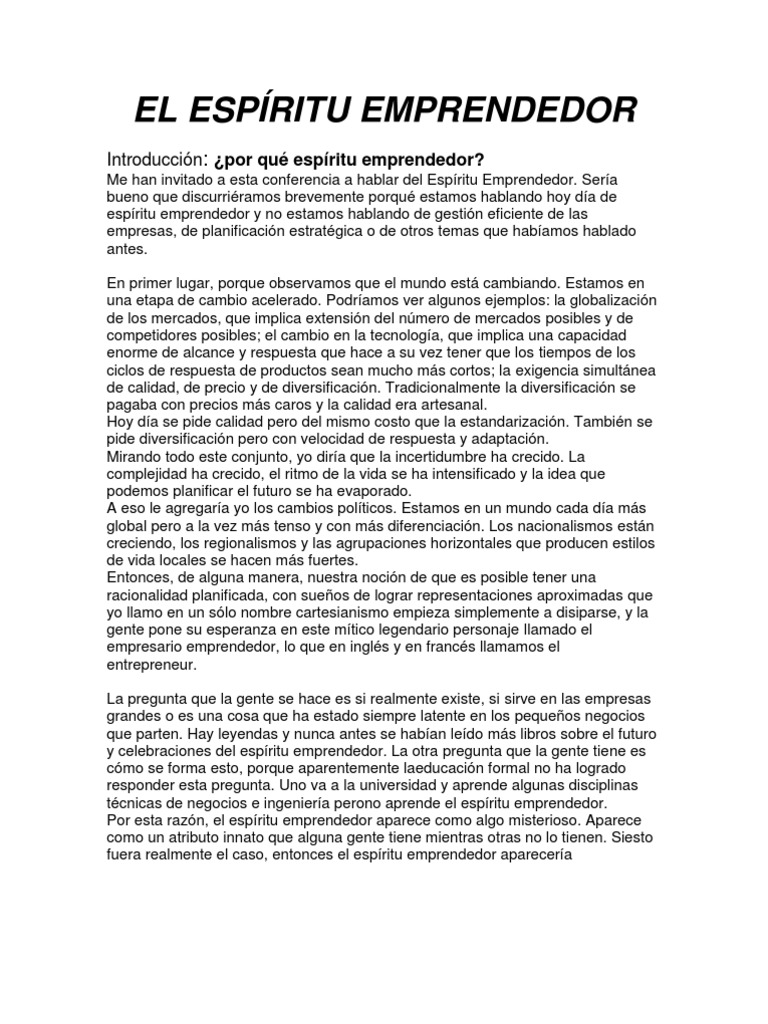 El Espiritu Emprendedor | PDF | Apple Inc. | Conocimiento