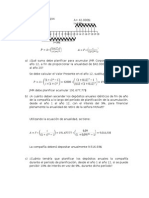 Calcular depósitos anuales para financiar una anualidad usando flujos de caja y tasas de interés