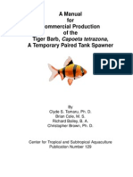 a manual for commercial production of the tiger barb, capoeta tetrazona