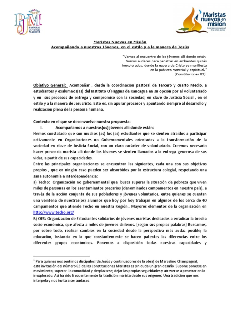 Pastoral Juvenil Marista en Acción | PDF | Juventud | Adultos
