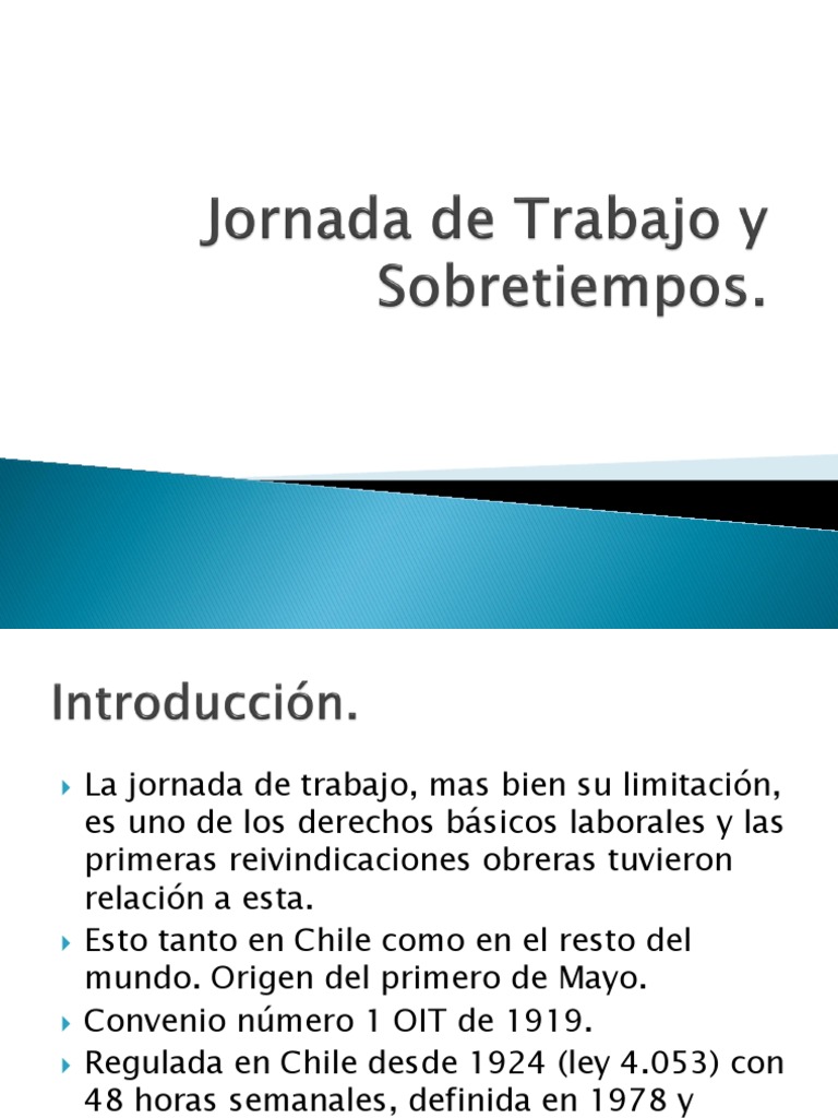 Jornada de Trabajo y Sobretiempos | PDF | Tiempo de trabajo | Derecho ...