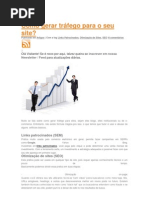 como gerar tráfego para o seu site