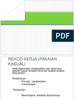 Rekod Kerja - Kasual