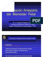 Evaluación Anteparto de la Condición Fetal