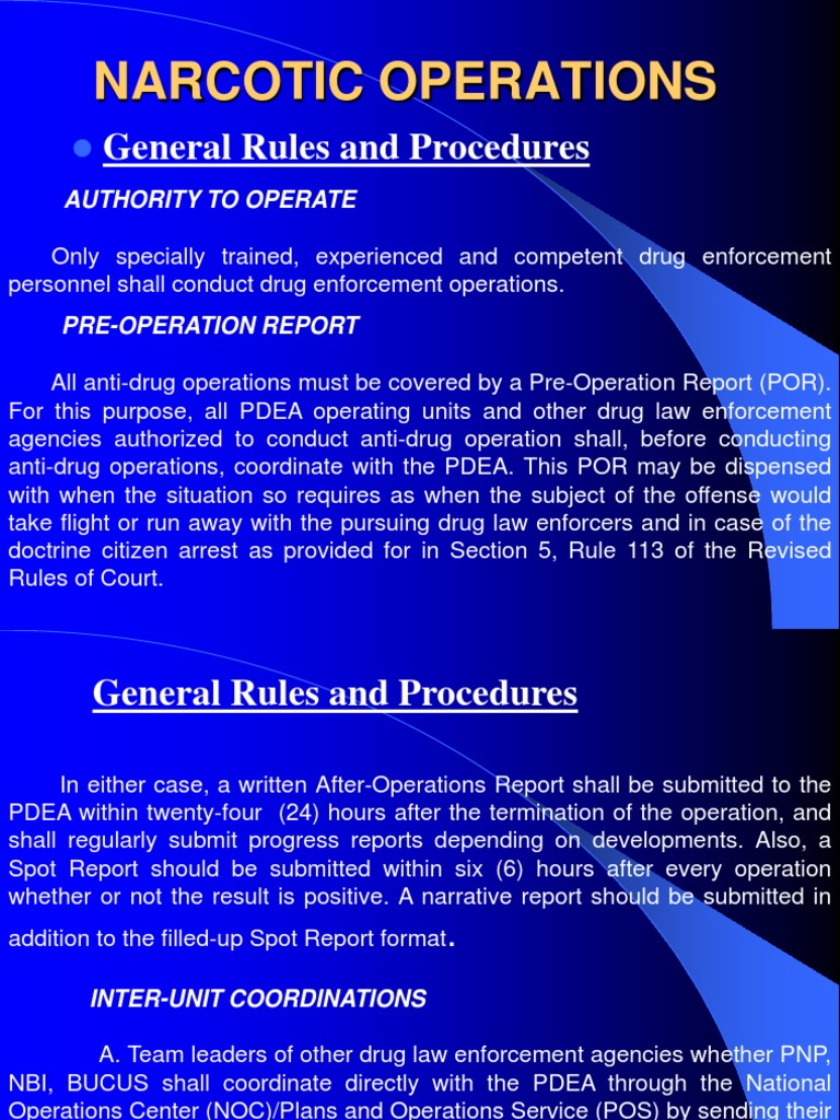 Narcotic Operations | PDF | Search Warrant | Search And Seizure