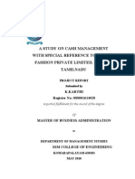 A Study On Cash Management-Karthi-088001614028