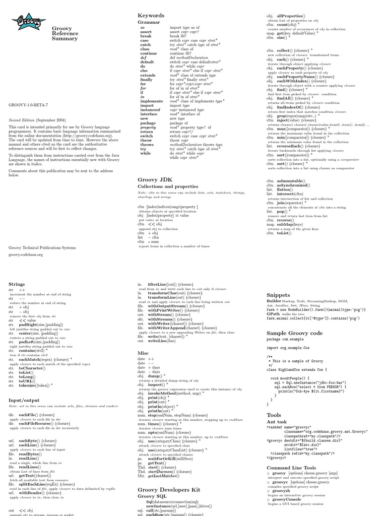 Groovy Card | PDF | Software | Areas Of Computer Science