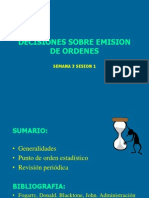 Decisiones Sobre Emision de Ordenes