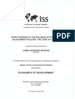 Balance Payments Adjustment Uganda