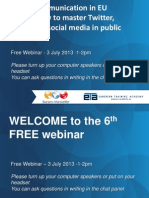 Digital Communication in EU Affairs: How To Master Twitter, Linkedin & Social Media in Public Affairs