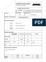 Chennai - 600 018 INDIA: Document Release Advice