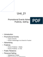 Unit - 21: Promotional Events Advertising, Publicity, Selling