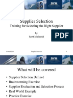 Supplier Selection