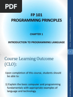 Chapter 1-Introduction To Programming Language