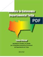 Estatuto Autonomia Departamental Tarija
