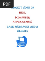 Download Project Work on HTML by Ajay Sethi SN152419599 doc pdf