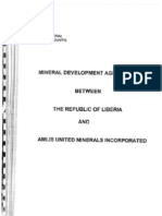 Mineral Exploration Agreement Between The Republic of Liberia and Amlib United Minerals Inc.