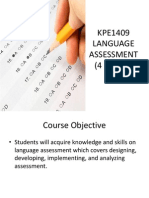 KPE1409 Language Assessment (4 Credits)