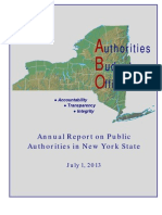 Authorities Budget Office 2013 Annual Report