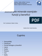 Substanţele minerale esenţiale- funcţii şi beneficii