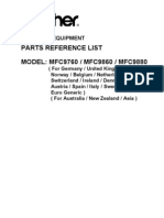 Brother MFC-9760, 9860, 9880 Parts Manual