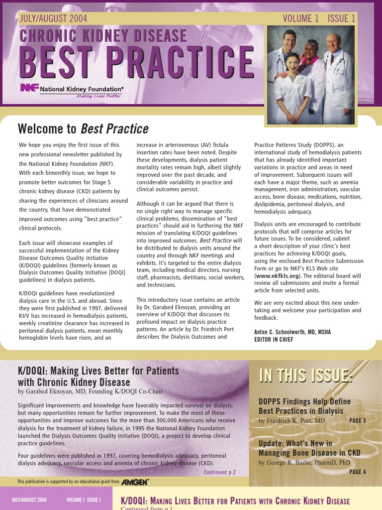 Best Practices in Chronic Kidney Disease | PDF | Chronic Kidney Disease ...