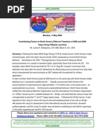 Contributing Factors To North Korea's Different Treatment of 2006 and 2009 Missile Launches