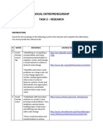 Social entrepreneurship research task