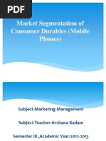 Market Segmentation of Consumer Durables (Mobile Phones)