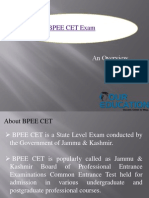 Bpee Cet Exam: An Overview .