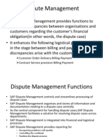 Dispute Management: Customer Order-Delivery-Billing-Payment Contract-Service provision-Billing-Payment