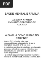 SAÚDE MENTAL E FAMÍLIA