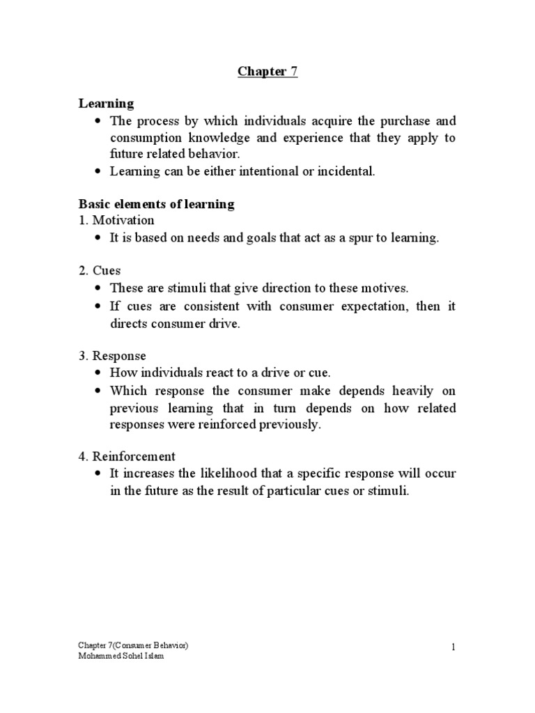 Chapter 7 CB | PDF | Reinforcement | Classical Conditioning