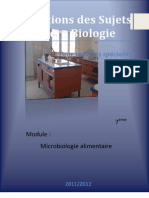 Microbiologie Alimentaire