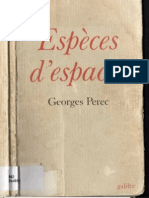 Espèces D'espaces - Georges Perec - Galilée - 1992